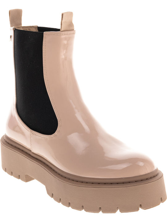 Gioseppo Leather Women's Ankle Boots Off White