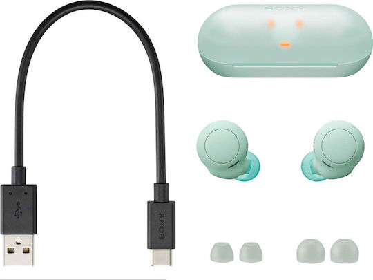 Sony WF-C500 In ear Bluetooth хендсфри Слушалки с Устойчивост на Пот и Кутийка за Зареждане Зелен