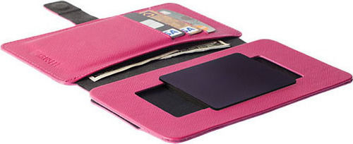 Krusell Leather Malmo Flipwallet Slide Калъф за книги до 4.7" Розов