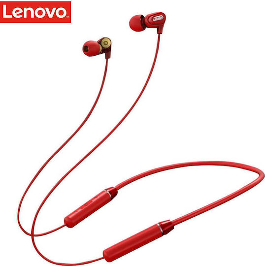 Lenovo HE08 In-ear Bluetooth Handsfree Ακουστικά Κόκκινα