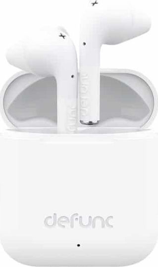 Defunc True Go Slim Earbud Bluetooth Handsfree Earphones with Sweat Resistance and Charging Case White