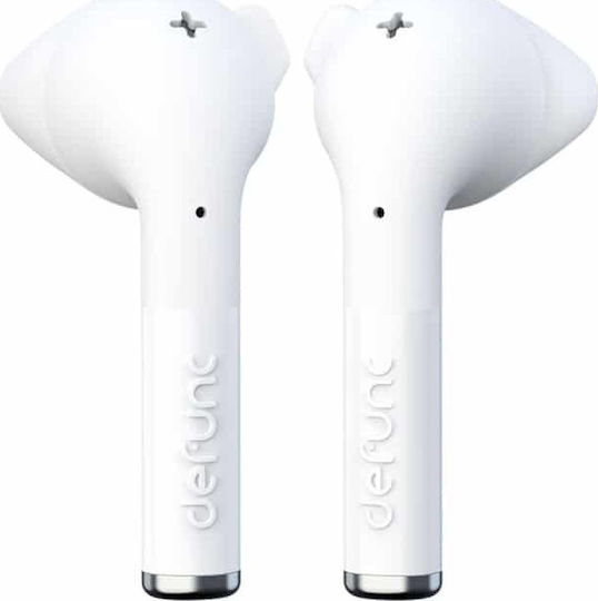Defunc True Go Slim Earbud Bluetooth Handsfree Earphones with Sweat Resistance and Charging Case White