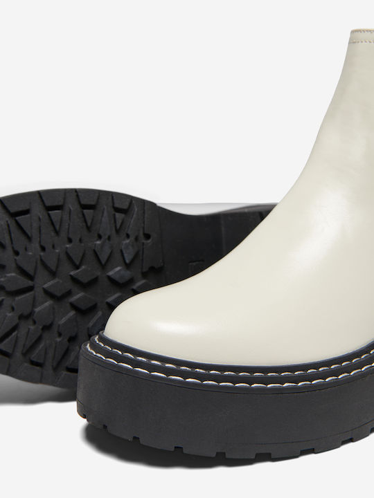 Bossi2 Damen Chelsea Stiefeletten Off White