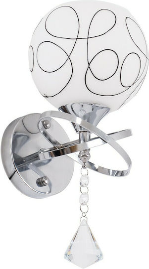 GloboStar Canter Modern Lumină de Perete cu Soclu E27 Transparent 14x30cm