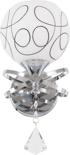 GloboStar Canter Modern Lumină de Perete cu Soclu E27 Transparent 14x30cm