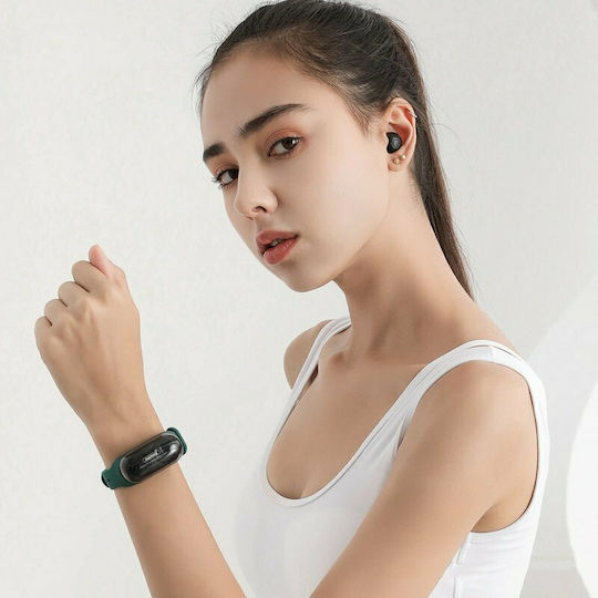 Remax TWS-15 In ear Bluetooth хендсфри Слушалки с Кутийка за Зареждане Зелен
