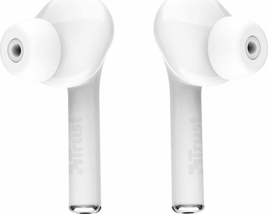 Trust Nika Touch In ear Bluetooth хендсфри Слушалки с Кутийка за Зареждане Бял