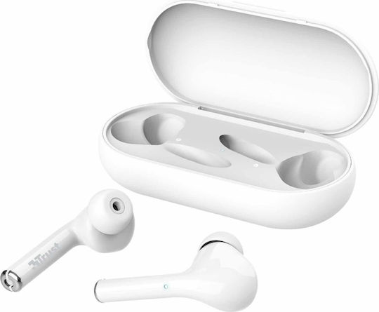 Trust Nika Touch In ear Bluetooth хендсфри Слушалки с Кутийка за Зареждане Бял