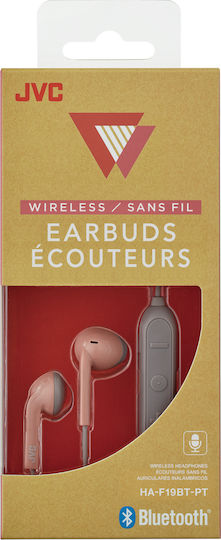 JVC HA-F19BT Earbud Bluetooth Handsfree Ακουστικά με Αντοχή στον Ιδρώτα Ροζ