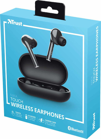 Trust Nika Touch In-ear Bluetooth Handsfree Earphones with Charging Case Black