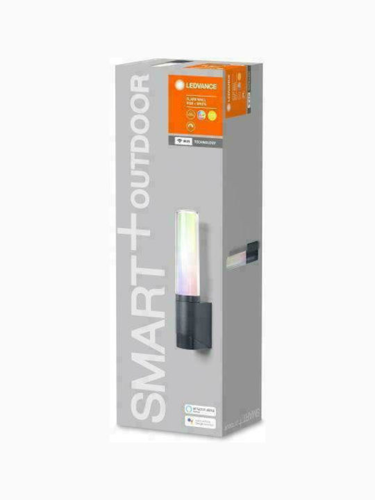 Ledvance Smart Wifi Flare Wall Επιτοίχια Εξωτερική Πλαφονιέρα LED IP44 7.5W με Θερμό Λευκό Φως 9.8x6.6x33.1εκ.