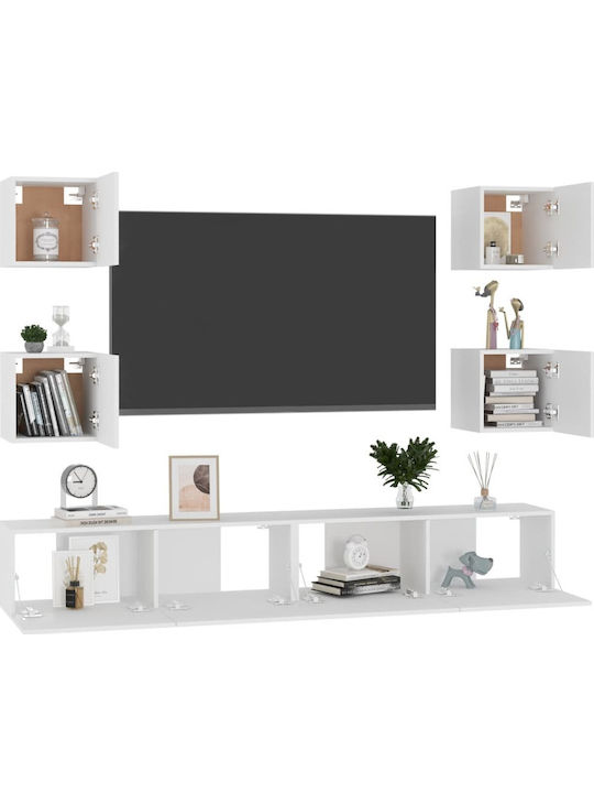 Living Room TV Unit Λευκό L100xW30xH30cm