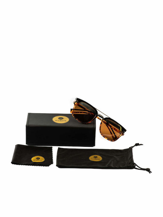 Olympus Sunglasses Gaia Unisex Γυαλιά Ηλίου Brown 02-005