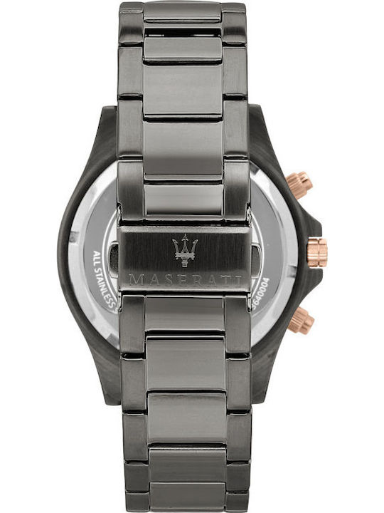 Maserati Sfida Men's Watch 44mm Chronograph Battery with Metal Bracelet Navy/Grey