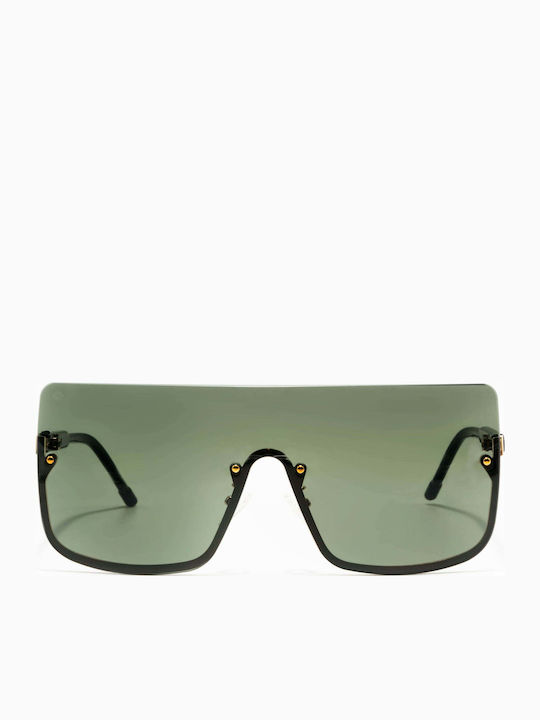 Olympus Sunglasses Hoplite Sunglasses with Black Metal Frame and Green Lens 01-067