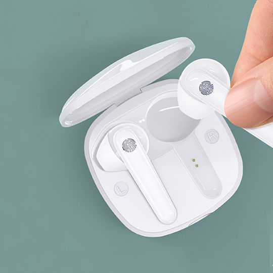 Usams SD Series Earbud Bluetooth Handsfree Ακουστικά με Θήκη Φόρτισης Λευκά