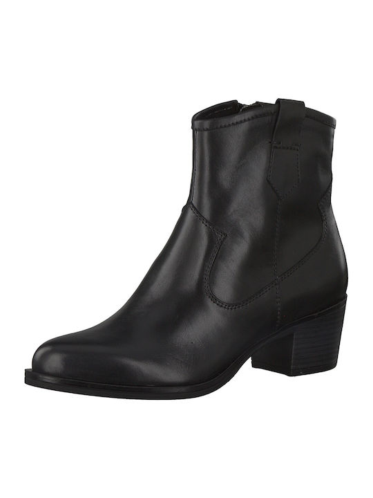 Marco Tozzi Leather Women's Ankle Boots Black