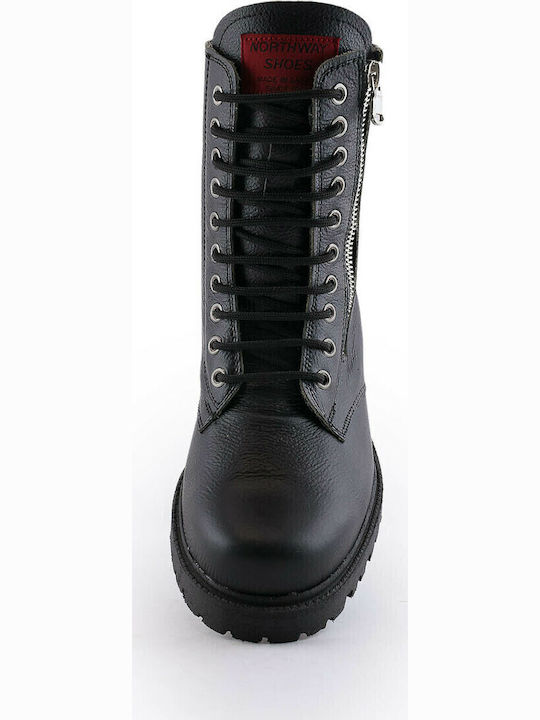 Leather Women's Ankle Boots Black