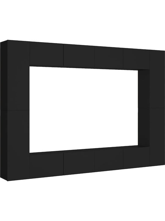 Wohnzimmer TV-Einheit Black L100xB30xH30cm