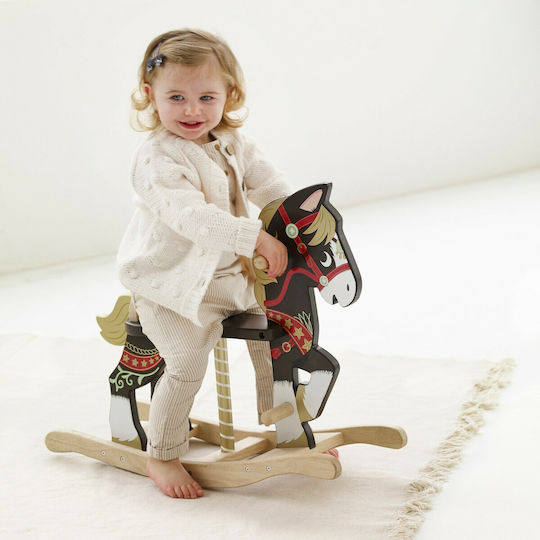 Le Toy Van Wooden Rocking Toy Horse for 12+ months with Max Load Capacity 50kg Brown