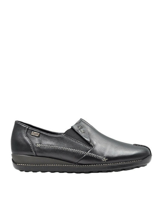 Δερμάτινα Γυναικεία Loafers σε Μαύρο Χρώμα