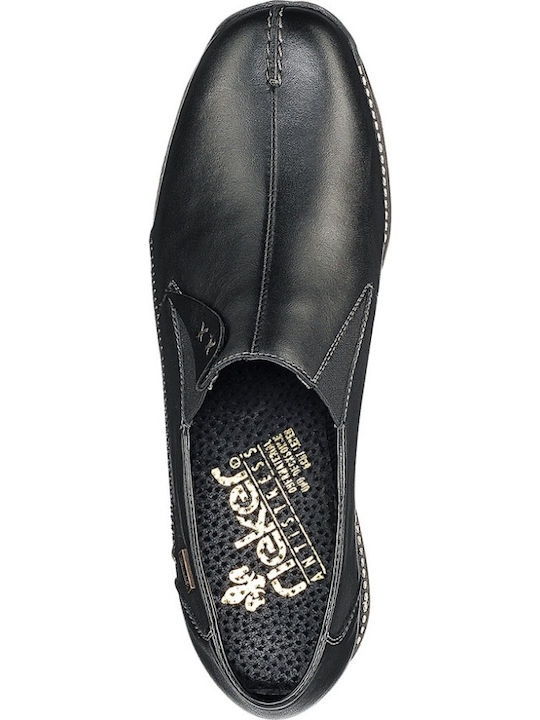 Δερμάτινα Γυναικεία Loafers σε Μαύρο Χρώμα