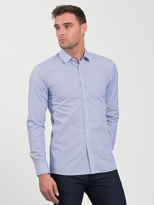 Hugo Boss Men's Shirt Long Sleeve Cotton Light Blue