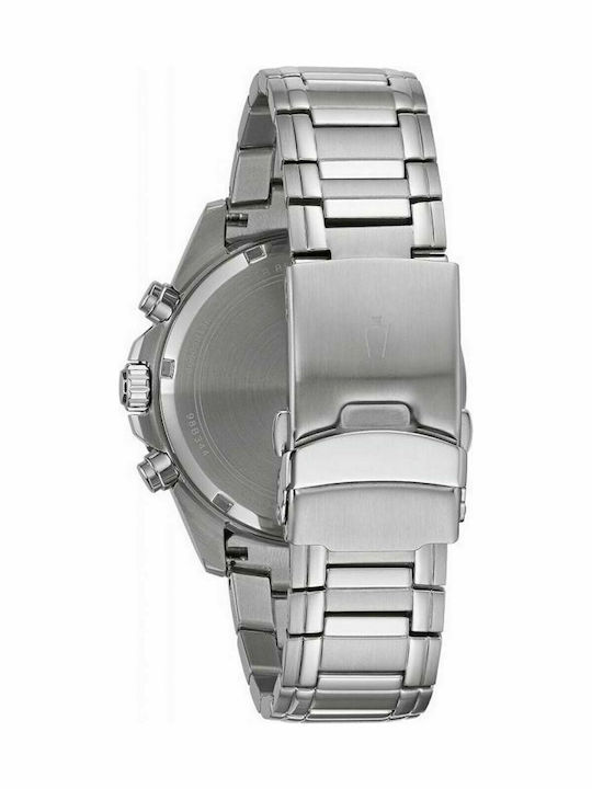 Bulova Sport Men's Watch 44mm Chronograph Battery with Silver Metal Bracelet