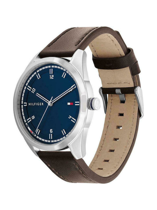 Tommy Hilfiger Griffin Watch Battery with Brown Leather Strap