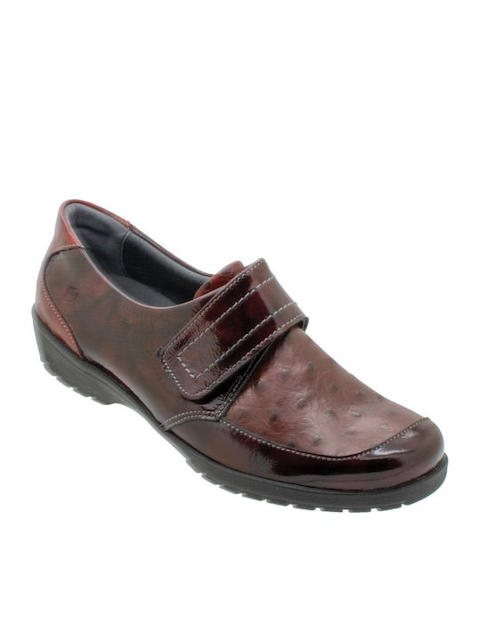 8010 Anatomische Damen Slip-Ons Burgundisch