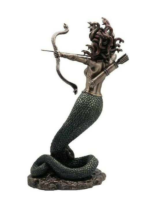 Medusa with Bow Statue (Electrolysis of bronze Veronese 36cm)