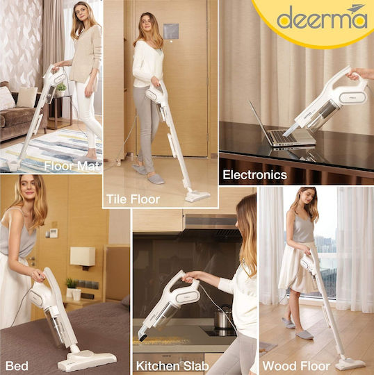 Deerma DX700 Ηλεκτρική Σκούπα 2 σε 1 Stick & Χειρός 600W Ασημί