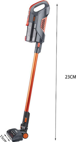 Hoomei HM-2180 Επαναφορτιζόμενη Σκούπα 2 σε 1 Stick & Χειρός 22.2V Πορτοκαλί