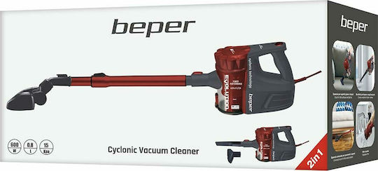 Beper Elektrisch 2-in-1 Staubsauger Stick & Handgerät 600W Rot P202ASP001