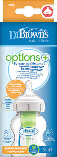 Dr. Brown's Plastic Baby Bottle Options Anti-Colic with Silicone Nipple for 0+, 0+ m, months 150ml