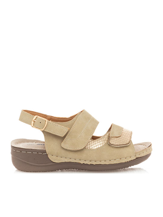 Thea Flache Damen Sandalen Beigen