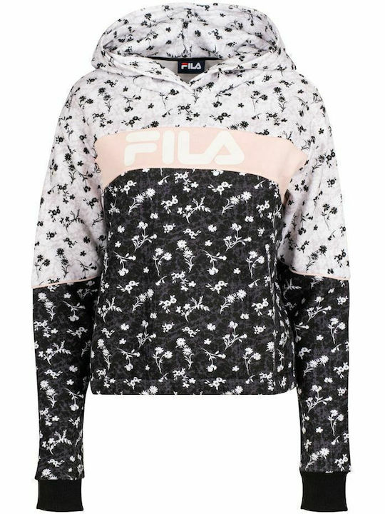 Beatrisa Women's Sweatshirt Hooded Black/white