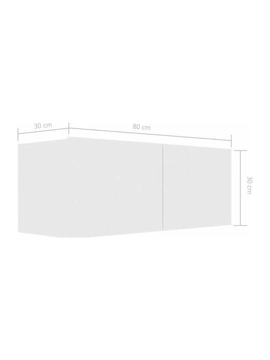 Ντουλάπι Τοίχου Λευκό 80x30x30εκ.