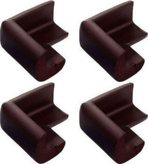 HOMie Protection Corner made of Plastic Dark Brown 4pcs