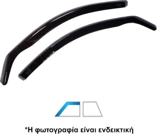 Heko Set of Windbreakers Front Car Dark Fime for BMW Series 1 2pcs