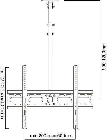 Bracket CEIL.01 Fernsehhalterung Decke mit Arm bis 70" und 35kg
