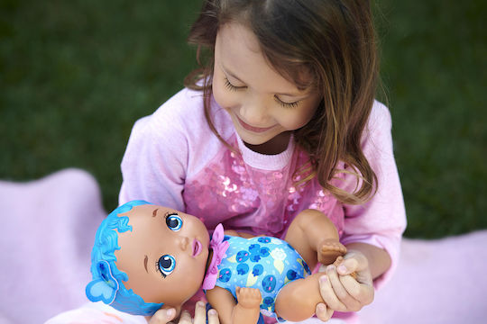 Mattel Baby Doll Blue Baby Time for Food for 2+ Years 30 cm.