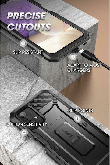 Supcase Unicorn Beetle Pro 360 Full Cover Plastic 0.1mm Set with Glass Black (Galaxy A32 5G)