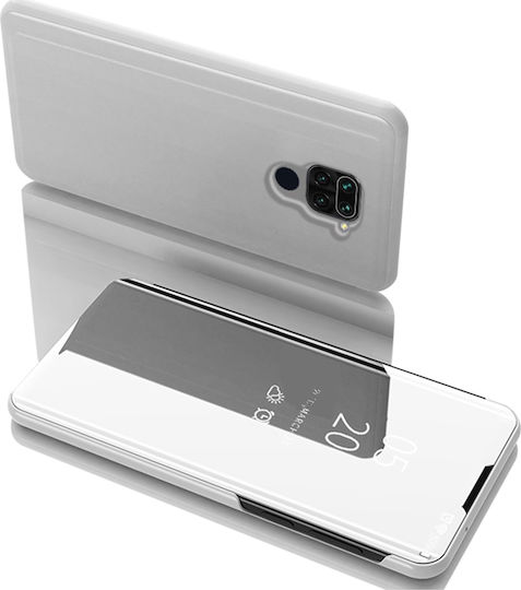 Hurtel Clear View Book Πλαστικό Ασημί (Redmi Note 9)