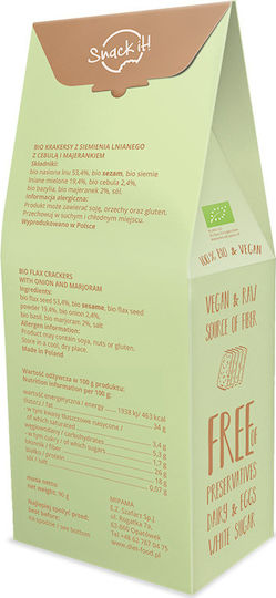 Diet-Food Organic Crackers Flax with flavor Onion 90gr