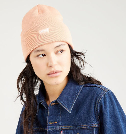Beanie Γυναικείος Σκούφος Πλεκτός Peach