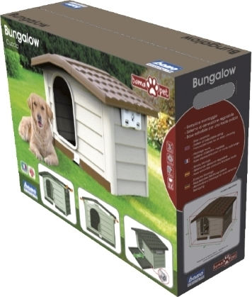 Bama Bungalow Dog House Plastic Outdoor Brown 89x75x62cm