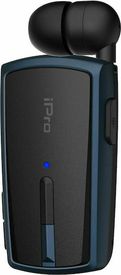 iPro RH120 In-ear Bluetooth Handsfree Ακουστικό Πέτου Μαύρο / Μπλε