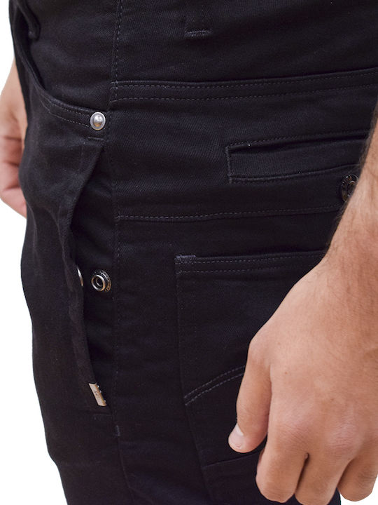 D-staq 3d Men's Jeans Pants Elastic with Slim Fit Black