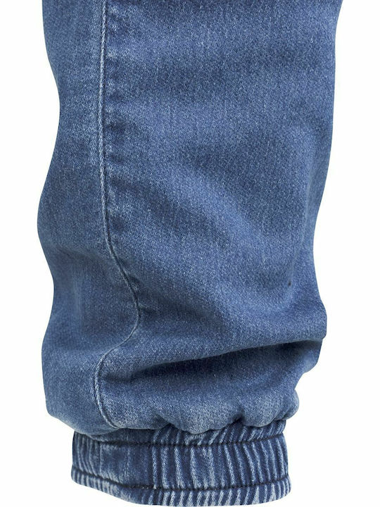 Pantaloni Jeans pentru Bărbați cu Croială Regular Albastru spălat